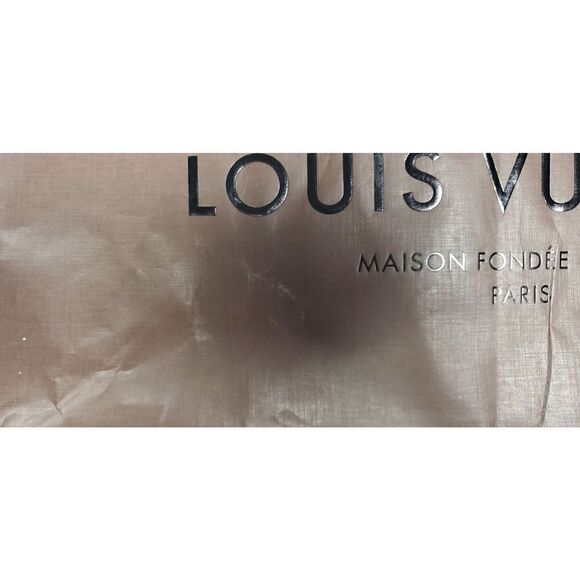 Louis Vuitton Paper Shopping Bag Classic Brown 19x16x9" Designer Authentic - Picture 8 of 14